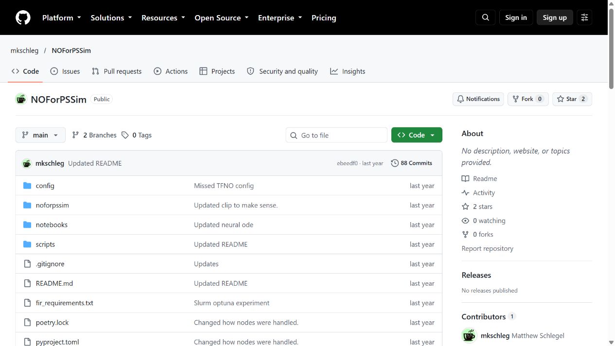 NOForPSSim GitHub repository with source code and experiment files